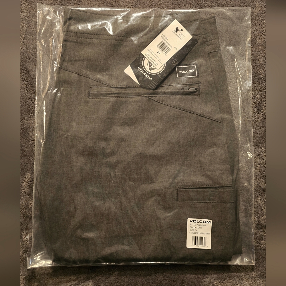 Volcom Men's Kerosene Hybrid Shorts In Charcoal